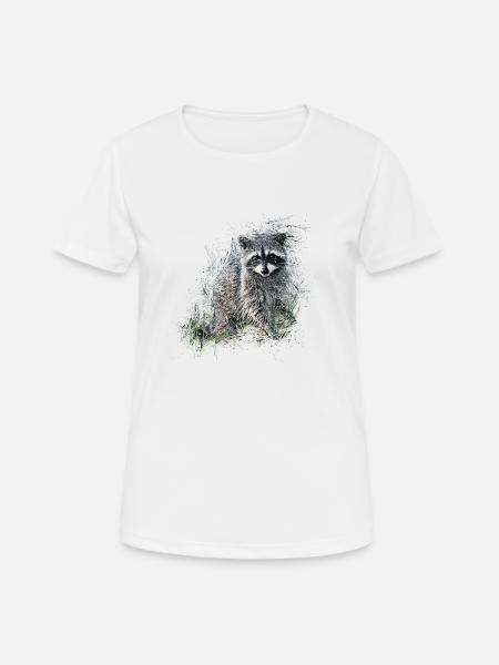 racoon - Women's Breathable T-Shirt - white