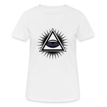 Oeil Illuminati - T-shirt respirant Femme - blanc - Devant - AI Model Female 172 dark (172cm)