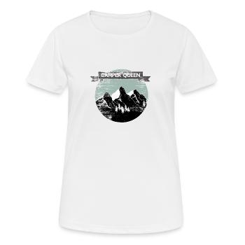 Camper Camping Queen Königin Zelten Geschenk neu - Frauen T-Shirt atmungsaktiv - Weiß - Vorne - AI Model Female 172 dark (172cm)