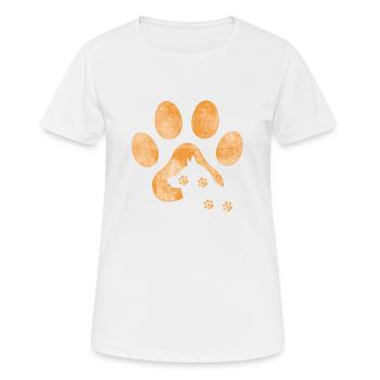 patte malamute orange - T-shirt respirant Femme - blanc - Devant - AI Model Female 172 dark (172cm)