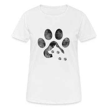 patte malamute gris - T-shirt respirant Femme - blanc - Devant - AI Model Female 172 dark (172cm)