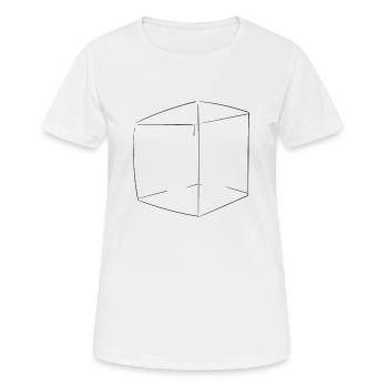 Cube - T-shirt respirant Femme - blanc - Devant - AI Model Female 172 dark (172cm)
