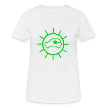 e-auto, e-mobilität,elektro-auto, zoe, EV-driver, - Frauen T-Shirt atmungsaktiv - Weiß - Vorne - AI Model Female 172 dark (172cm)