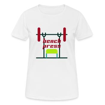 Bench Press - T-shirt respirant Femme - blanc - Devant - AI Model Female 172 dark (172cm)