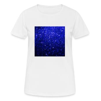 Sparkling Dark Blue Glitter - Women's Breathable T-Shirt - white - Front - AI Model Female 172 dark (172cm)