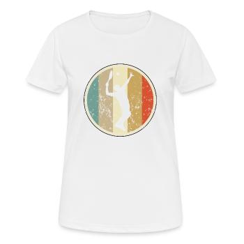 Tennisspieler Tennis - Frauen T-Shirt atmungsaktiv - Weiß - Vorne - AI Model Female 172 dark (172cm)
