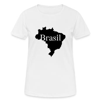 Brésil Amérique du Sud Rio de Janeiro Carte Amazone - T-shirt respirant Femme - blanc - Devant - AI Model Female 172 dark (172cm)