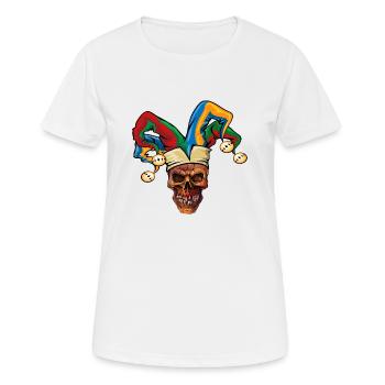 Skull Fasnet Fastnacht Fasching Karneval - Frauen T-Shirt atmungsaktiv - Weiß - Vorne - AI Model Female 172 dark (172cm)