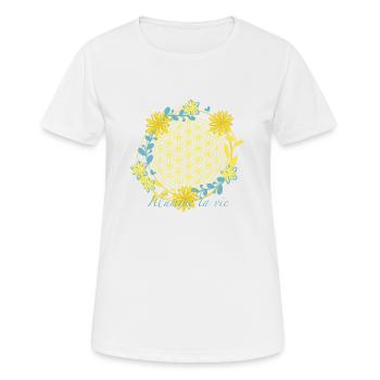 Illumine ta vie - T-shirt respirant Femme - blanc - Devant - AI Model Female 172 dark (172cm)