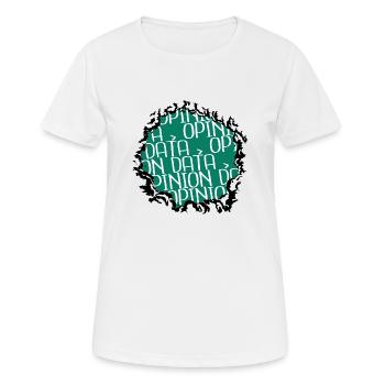 Fullstack développeur docteur présenter l’humour informatique - T-shirt respirant Femme - blanc - Devant - AI Model Female 172 dark (172cm)
