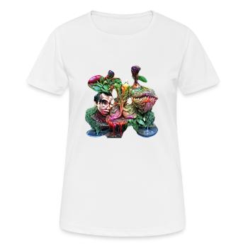 Plante carnivore - T-shirt respirant Femme - blanc - Devant - AI Model Female 172 dark (172cm)