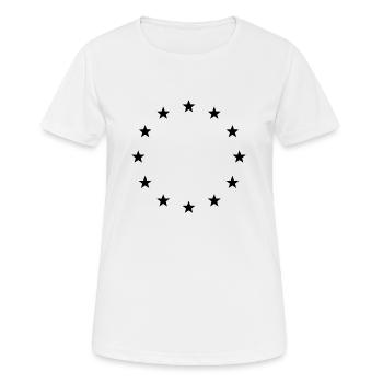 Europa Logo - Frauen T-Shirt atmungsaktiv - Weiß - Vorne - AI Model Female 172 dark (172cm)