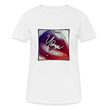 Je t’embrasse - T-shirt respirant Femme - blanc - Devant - AI Model Female 172 dark (172cm)