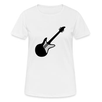 Elektrogitarre Gitarrist Gitarre spielen - Frauen T-Shirt atmungsaktiv - Weiß - Vorne - AI Model Female 172 dark (172cm)