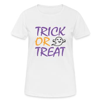 Trick or Treat Halloween - Frauen T-Shirt atmungsaktiv - Weiß - Vorne - AI Model Female 172 dark (172cm)