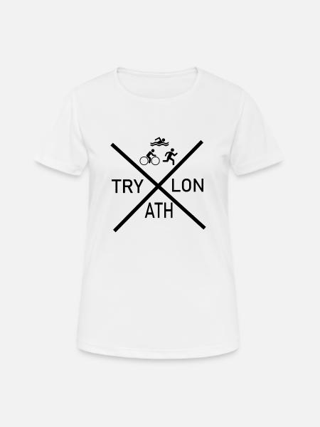 triathlon - Frauen T-Shirt atmungsaktiv - Weiß