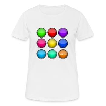 Lumières allumées - T-shirt respirant Femme - blanc - Devant - AI Model Female 172 dark (172cm)