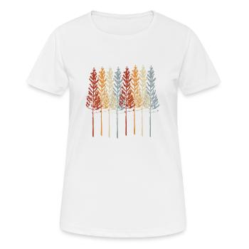 Wald Vintage Retro Natur - Frauen T-Shirt atmungsaktiv - Weiß - Vorne - AI Model Female 172 dark (172cm)