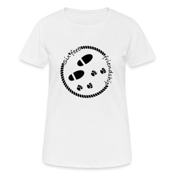 Six pieds d’amitié - T-shirt respirant Femme - blanc - Devant - AI Model Female 172 dark (172cm)