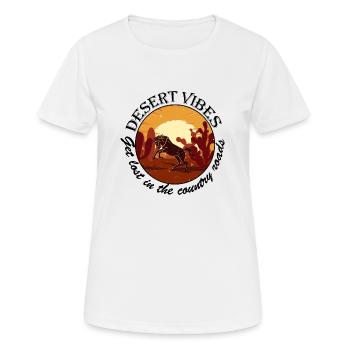 Wüste Wüstenlandschaft Wildnis Outback Landstraßen - Frauen T-Shirt atmungsaktiv - Weiß - Vorne - AI Model Female 172 dark (172cm)