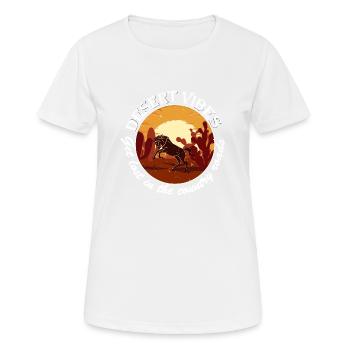 Wüste Wüstenlandschaft Wildnis Outback Landstraßen - Frauen T-Shirt atmungsaktiv - Weiß - Vorne - AI Model Female 172 dark (172cm)