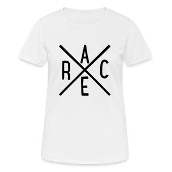 rennen - Frauen T-Shirt atmungsaktiv - Weiß - Vorne - AI Model Female 172 dark (172cm)