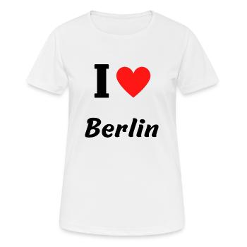 I love Berlin - Frauen T-Shirt atmungsaktiv - Weiß - Vorne - AI Model Female 172 dark (172cm)