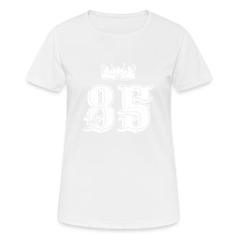 85 Number crown - Women's Breathable T-Shirt - white - Front - AI Model Female 172 dark (172cm)
