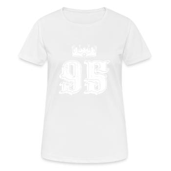 95 Couronne numérique - T-shirt respirant Femme - blanc - Devant - AI Model Female 172 dark (172cm)
