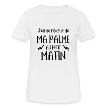ma palme - T-shirt respirant Femme - blanc - Devant - AI Model Female 172 dark (172cm)