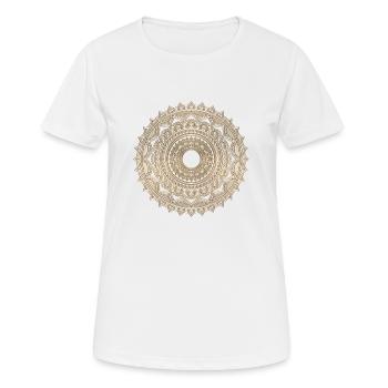 MANDALA 025 - T-shirt respirant Femme - blanc - Devant - AI Model Female 172 dark (172cm)