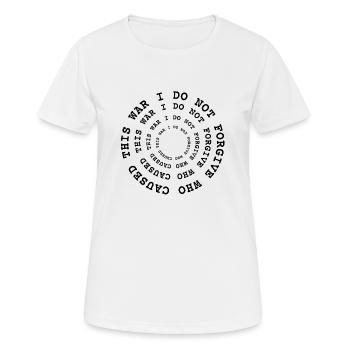 thanksgiving, je ne pardonne pas qui a causé cette guerre - T-shirt respirant Femme - blanc - Devant - AI Model Female 172 dark (172cm)