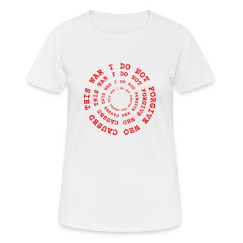 thanksgiving, je ne pardonne pas qui a causé cette guerre - T-shirt respirant Femme - blanc - Devant - AI Model Female 172 dark (172cm)