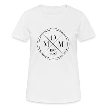 MOM EST 2023 expectant mother family parents - Women's Breathable T-Shirt - white - Front - AI Model Female 172 dark (172cm)