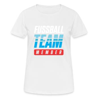 Fussball Team - Frauen T-Shirt atmungsaktiv - Weiß - Vorne - AI Model Female 172 dark (172cm)