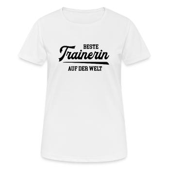 Trainerin Beste Training Sport Lehrerin Trainieren - Frauen T-Shirt atmungsaktiv - Weiß - Vorne - AI Model Female 172 dark (172cm)