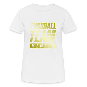 Fussball Team - Frauen T-Shirt atmungsaktiv - Weiß - Vorne - AI Model Female 172 dark (172cm)