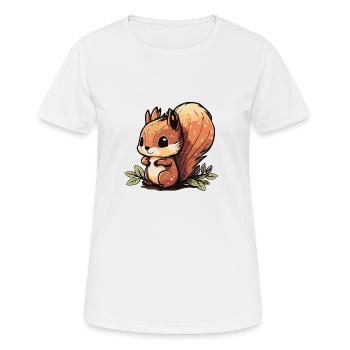 Eichhoernchen Squrirrel Comic Cute Kawaii 5 - Frauen T-Shirt atmungsaktiv - Weiß - Vorne - AI Model Female 172 dark (172cm)