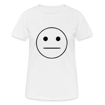 Emoji esquisse noir neutre - T-shirt respirant Femme - blanc - Devant - AI Model Female 172 dark (172cm)