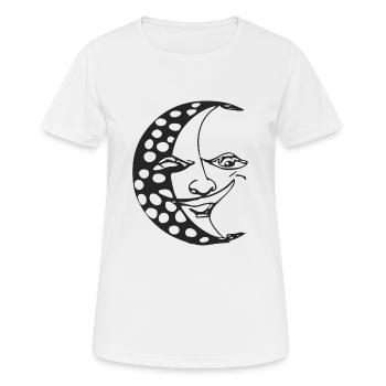 The moon has two faces - Women's Breathable T-Shirt - white - Front - AI Model Female 172 dark (172cm)