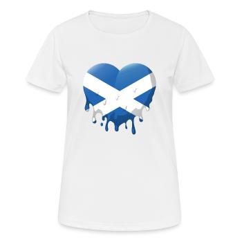 Schottland Flagge Schottische Fahne Alba GB UK - Frauen T-Shirt atmungsaktiv - Weiß - Vorne - AI Model Female 172 dark (172cm)