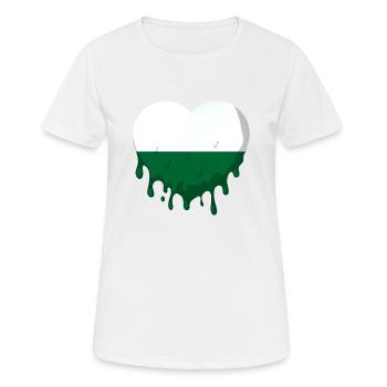 Drapeau de Saxe Drapeau saxon Ossi Holiday SN - T-shirt respirant Femme - blanc - Devant - AI Model Female 172 dark (172cm)