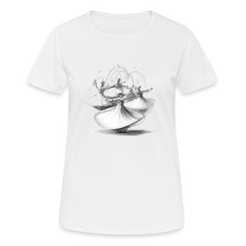 Les derviches tourneurs - T-shirt respirant Femme - blanc - Devant - AI Model Female 172 dark (172cm)