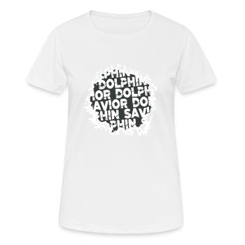 Bass Fishing Tshirts Boats Marine Life Biological - Women's Breathable T-Shirt - white - Front - AI Model Female 172 dark (172cm)