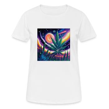 Fang Gogh Cannabis - T-shirt respirant Femme - blanc - Devant - AI Model Female 172 dark (172cm)
