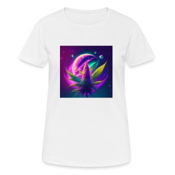 Espace Cannabis - T-shirt respirant Femme - blanc - Devant - AI Model Female 172 dark (172cm)