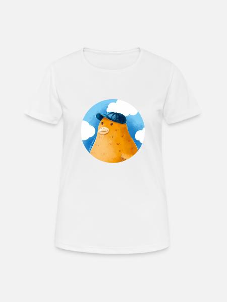 Canard au chapeau - T-shirt respirant Femme - blanc