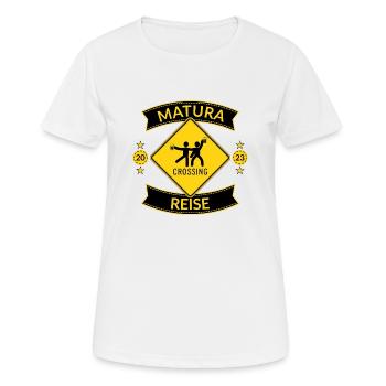 Maturareise Matura 2023 Maturant Abschluss Reise - Frauen T-Shirt atmungsaktiv - Weiß - Vorne - AI Model Female 172 dark (172cm)