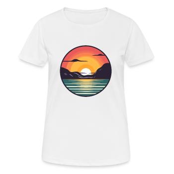 Coucher de soleil - T-shirt respirant Femme - blanc - Devant - AI Model Female 172 dark (172cm)