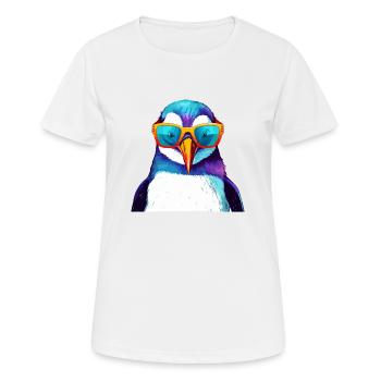 Ral le pingouin - T-shirt respirant Femme - blanc - Devant - AI Model Female 172 dark (172cm)